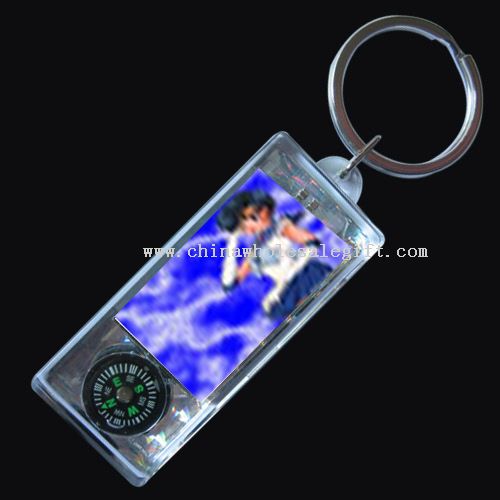 Power Solar LCD Keychains With Compass