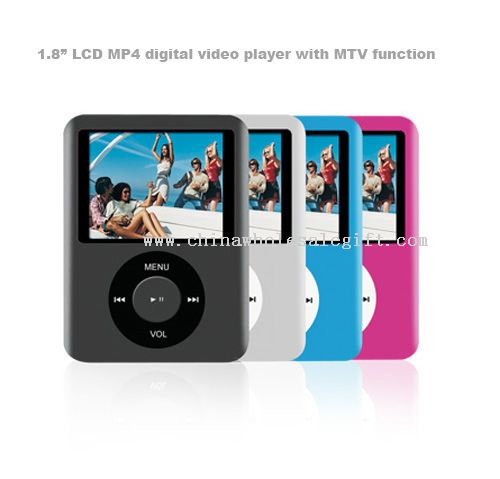 1.8" LCD MP4 digital video player dengan fungsi MTV