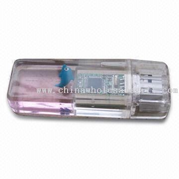 Liquid USB Flash Drive/Aqua USB Flash Drive with Color Liquid in Acrylic Case