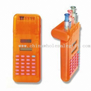 Pen-Box mit 8 Ziffern und Solar Power Calculator
