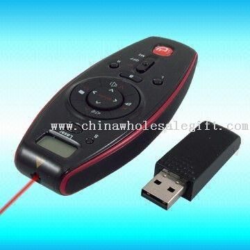 اشاره گر لیزری بی سیم USB 2.4GHz با پاورپوینت ارائه دهنده و کنترل کننده چند رسانه ای