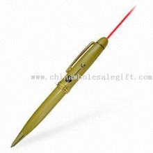 Laser pekare penna med mässing fat guld Finish images