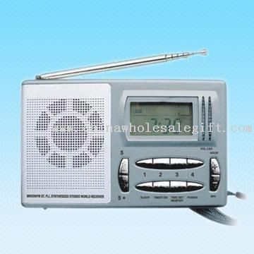 AM / FM 4-Band PLL Radio com função de relógio e alarme