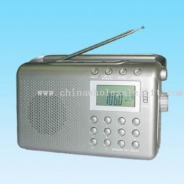 راديو AM/FM/بوزن المادة الدهنية/SW 4-باند PLL كهربية مع شاشة LCD ومؤشر LED ضبطها