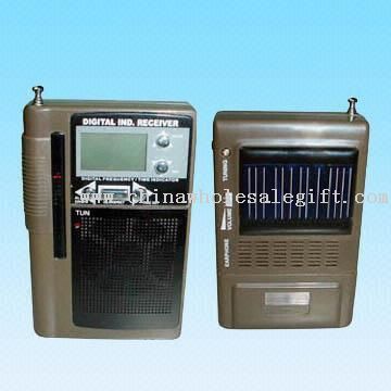 AM/FM/SW1-4 6-Band Digital Solar Radio con antena telescópica giratoria