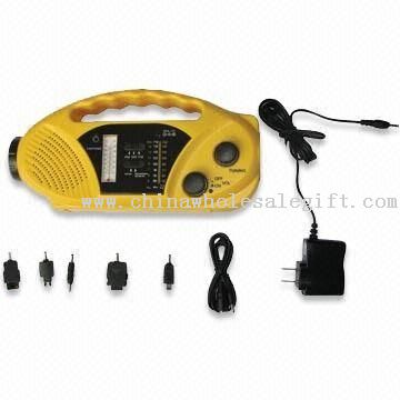Solar Dynamo Radio with Flashlight and Mobile Phone Charger