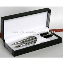METAL BALLPOINT PEN AND ROLLER PEN WITH MATCHED GIFT BOX images