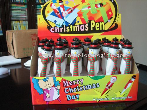 Novelty christmas ball pen with writing functions