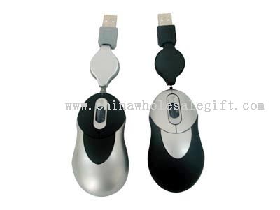 Protable Mouse with retractable cable