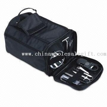 Nine-Piece Toiletry Travel Kit with Mirror and Toothbrush