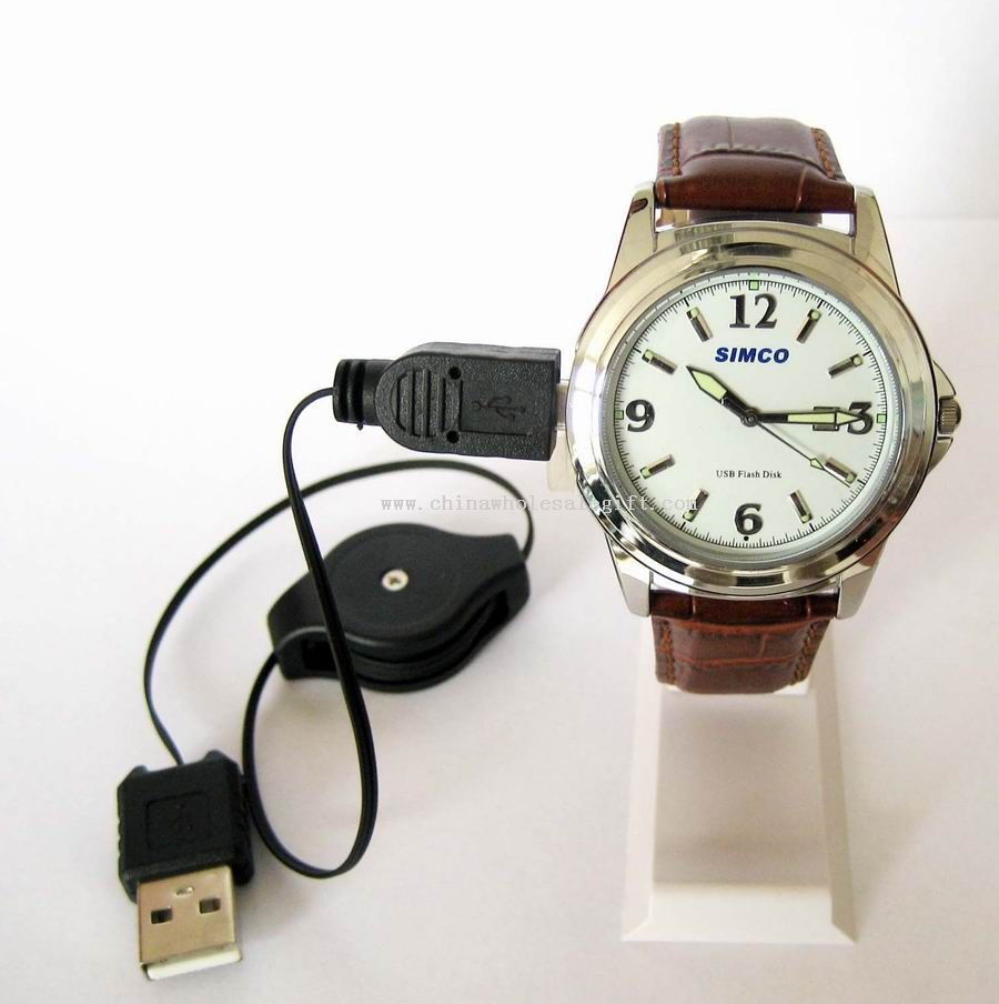 Vandtæt USB Flash Disk Watch