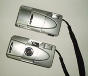 35MM manual camera with flash and battery images