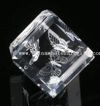 Crystal Laser Paperweight
