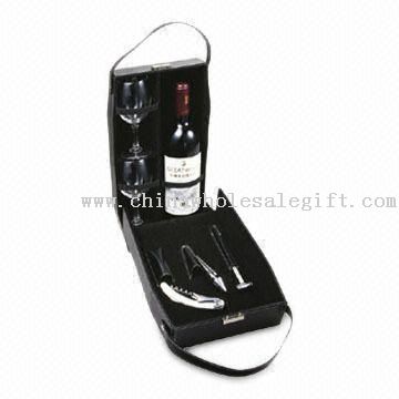 Similpelle vino Box con barra accessori