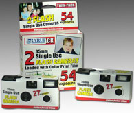 De 2 x 35 mm flash de la cámara de un solo uso en un paquete de
