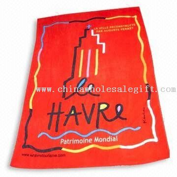 Cotton Printed Velour Towel with Embroidery Logo