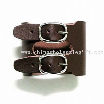 Leather Bracelet with Metal Buckle