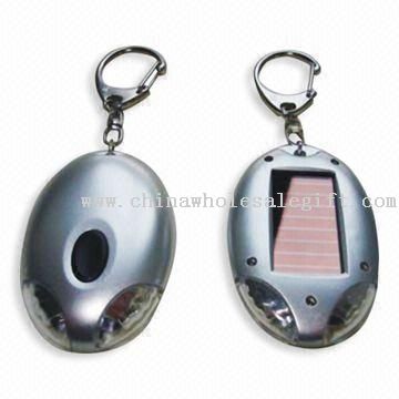 Promotional Flash Solar Keychain with 2 LEDs