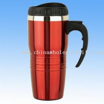 16oz Stainless Steel Travel Mug with Optional Color Coating