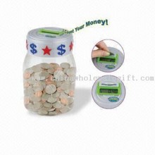 Caja de dinero para monedas con pantalla LCD images