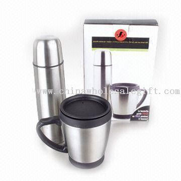 High-grade Gift Set with 500ml Vacuum Flask and 16-ounce Travel Mug