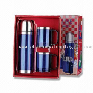 Vacuum Flask and Coffee Mug Set with Gift Box Packing