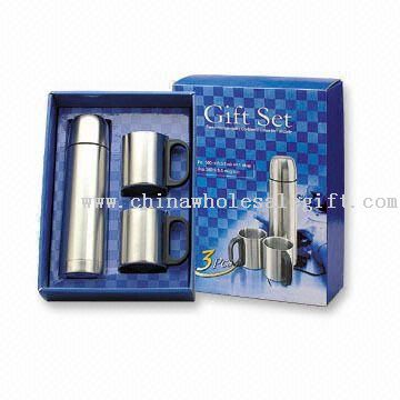 Vacuum Flask and Mug Gift Set with Volume of 500 and 220mL