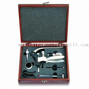 Bar Set with Wine Stopper and Zinc-alloy Corkscrew