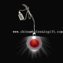Flashing LED Necklace with 50mm Diameter Round Pendant images