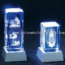 Laser-Gravur Crystal Handwerk mit LED-Base images