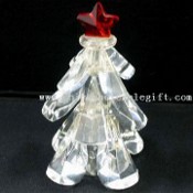 Figurine Crystal pohon dengan bintang merah untuk liburan images