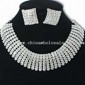 Costume Jewelry Set/Necklace/Earrings with Rhodium Plating small picture