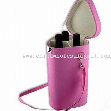 Three Bottles Wine Carrier with Thermometer
