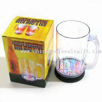 LED Flashing Beer Mug with 800mL Capacity