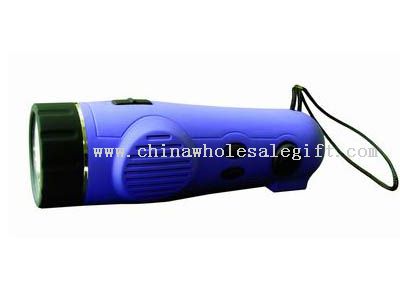 exigible torche LED avec radio FM / en vert, rouge, bleu, violet