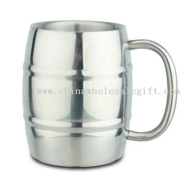 Caneca de cerveja de inox 300ml com construção de parede dobro isolado e punho