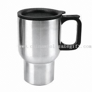Double-walled Stainless Steel Car Mug with Capacity of 16oz