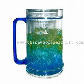 Caneca do gelo com Gel colorido dentro e capacidade de 450mL