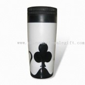 Blanco Capacidad 16 oz taza de plástico con tapa a prueba de agua images