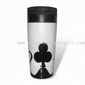 White 16oz Capacity Plastic Mug with Waterproof Lid small picture