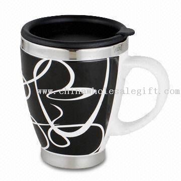 450ml Travel Mug, Made of Stainless Steel Liner and Ceramic Outer