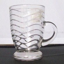 130 ml Fassungsvermögen Glas Tasse mit Ripple-Muster images