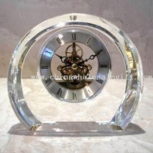 Crystal Clock with Brass Skeleton Movement images