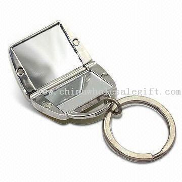 Gantungan kunci berbentuk tas dengan kompak cermin