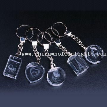Crystal Keychains with Customized Lasered Logos
