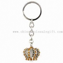 Corona de metal Llavero con Checa o China Cristales images