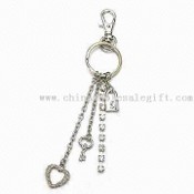 Keychain فلزی Sparkled با کیف و کریستال images