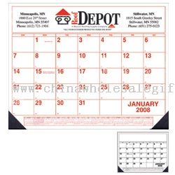 Calendario de escritorio Pad con las esquinas del vinilo