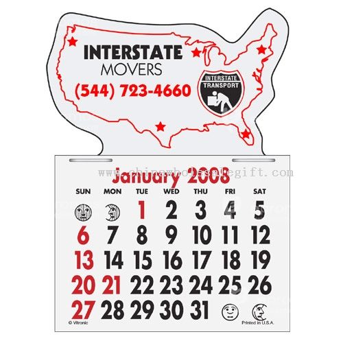 Trykk n Stick kalender - amerikanske kart