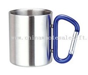 Stainless Steel Coffee Cup with carabiner handle images